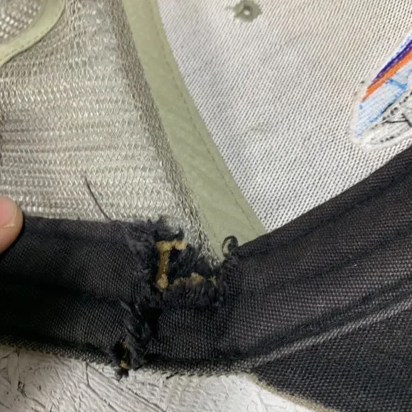 Vintage Patagonia Fish Shark Hat Khaki Fishing Trail Hike Outdoor Mesh Cap - Picture 6 of 10